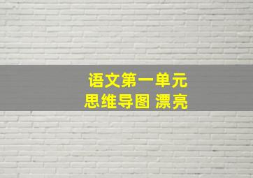 语文第一单元思维导图 漂亮